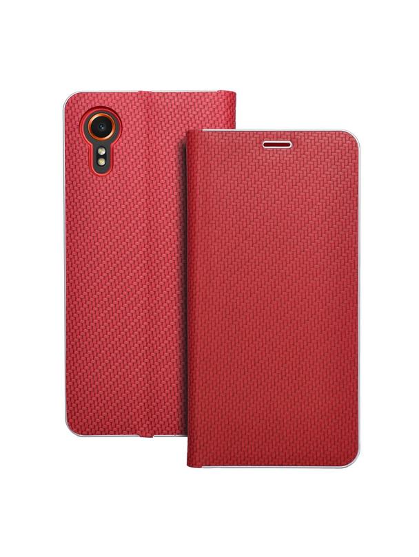 Kabura LUNA Book Carbon do SAMSUNG Xcover 7 czerwony