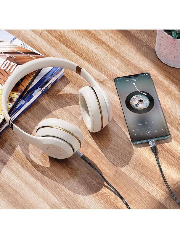 Kabel AUX USB C do Jack 3,5 mm Hoco 1 m UPA26 czarny