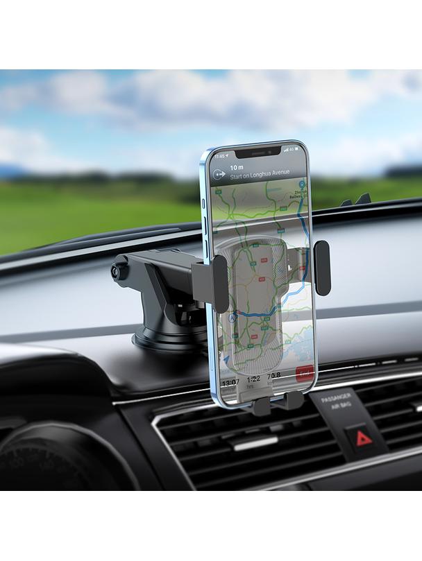 Uchwyt na telefon do samochodu grawitacyjny Hoco do szyby / deski CA104 czarny
