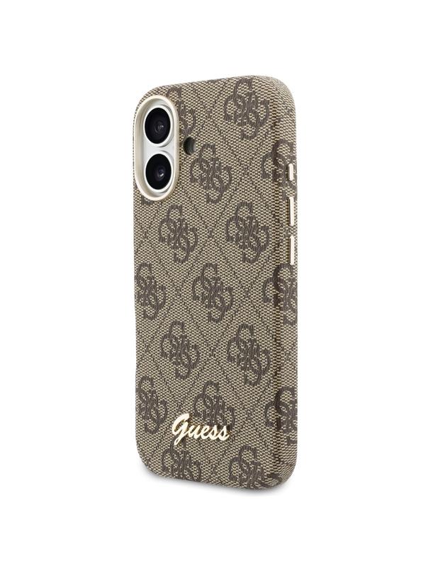 GUESS futerał do IPHONE 17 kompatybilny z MagSafe GUHMP17S5P4FWMSW (PU FW 4G Script) brązowy