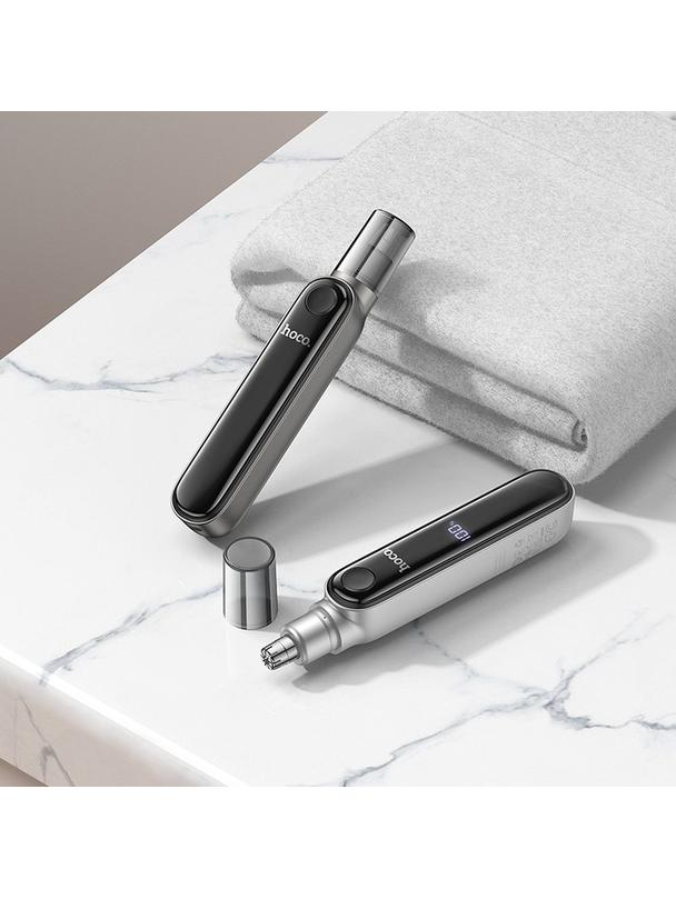 Trymer do nosa Hoco z wyświetlaczem HP33 szary