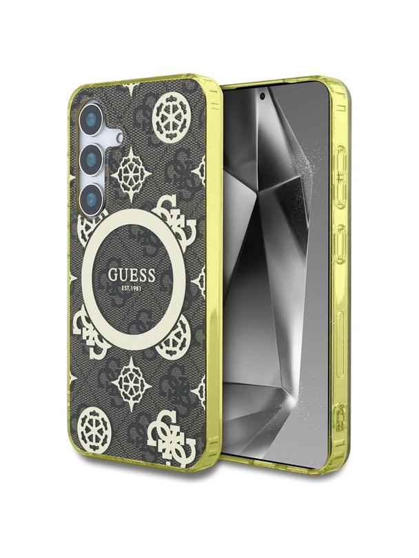 GUESS futerał do SAMSUNG S25 GUHMS25SH4PYEEW (Magnetic IML Peony on 4G Background) brązowy