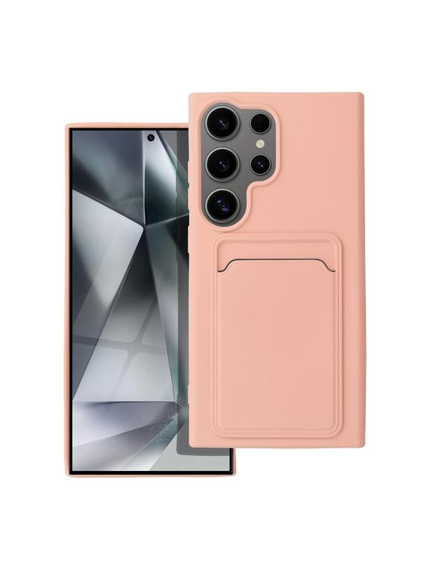 Futerał CARD CASE do SAMSUNG S24 Ultra różowy