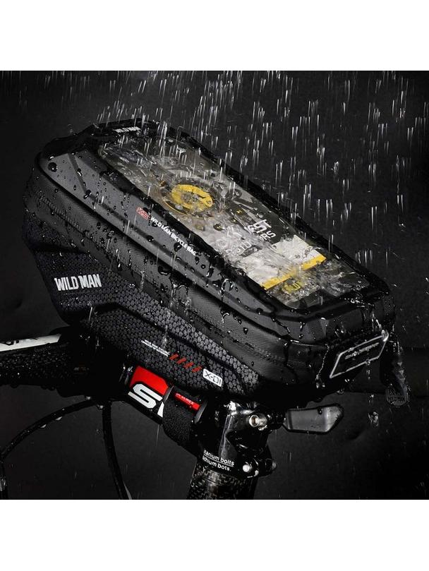 WILDMAN sakwa rowerowa na ramę na zamek 0,6L (4" - 7") MS33 czarna