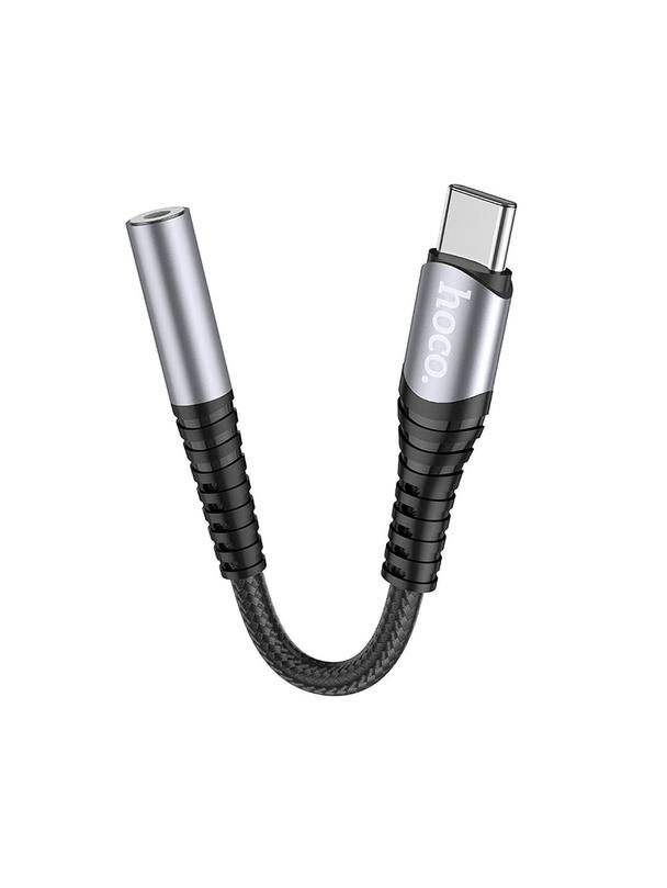 Adapter AUX Jack 3,5 mm do USB C Hoco LS33 szary