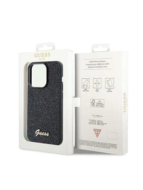 GUESS futerał do IPHONE 14 Pro GUHCP14LPMSDGSK (Disco Metal Script) czarny