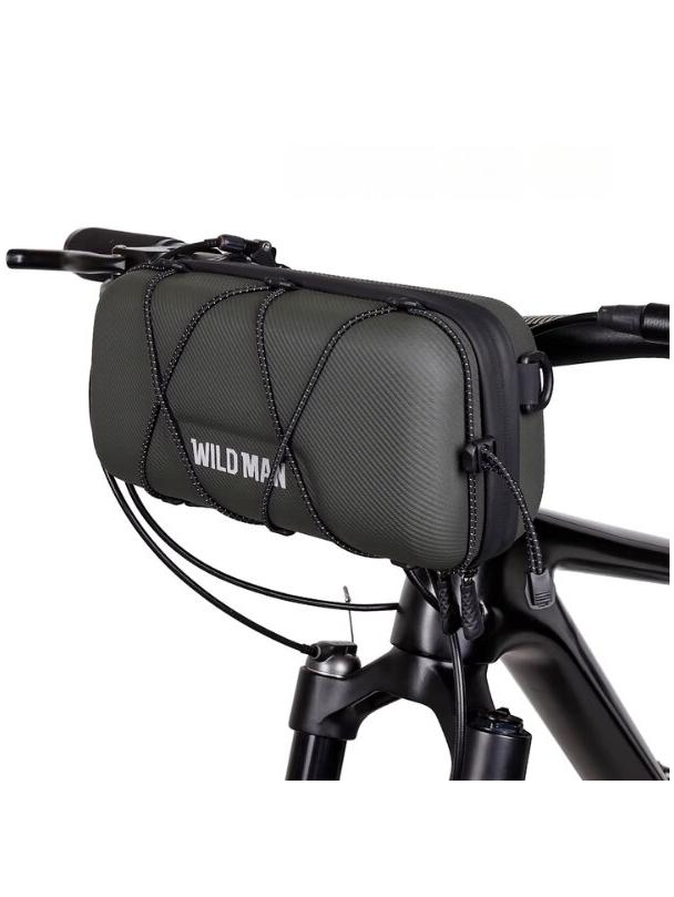 WILDMAN sakwa rowerowa na kierownicę na zamek 2L GD8 zielona