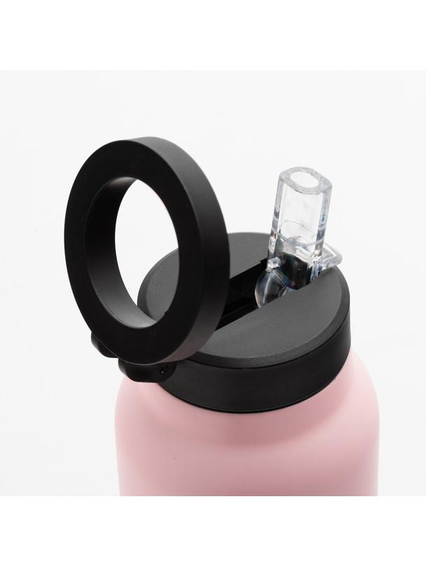 Butelka / bidon na wodę metal z uchwytem kompatybilnym z Magsafe 750ml różowy