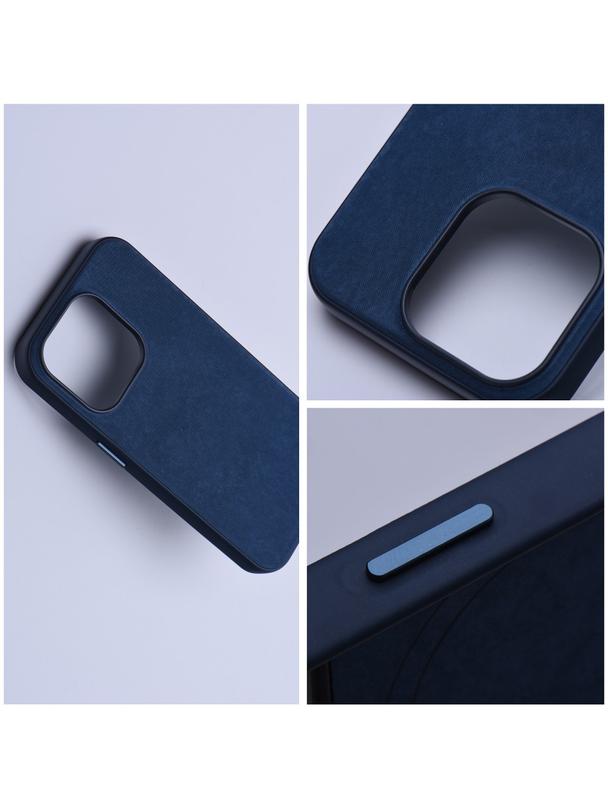 Futerał WOVEN MAG COVER kompatybilny z MagSafe do IPHONE 15 niebieski