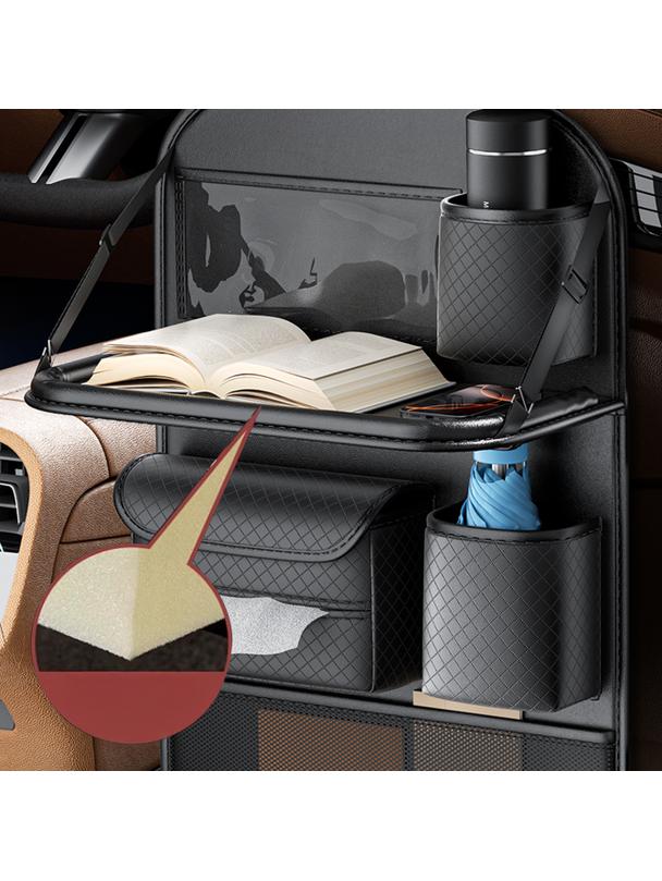 Organizer samochodowy na fotele przednie składany z przegródkami D03-B czarny