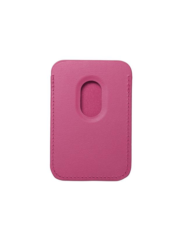 Portfel magnetyczny na karty LEATHER MAG WALLET kompatybilny z MagSafe  różowy