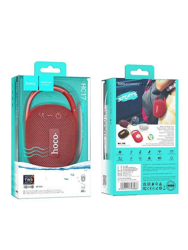 Głośnik bluetooth 5W 2h Hoco HC17 czerwony