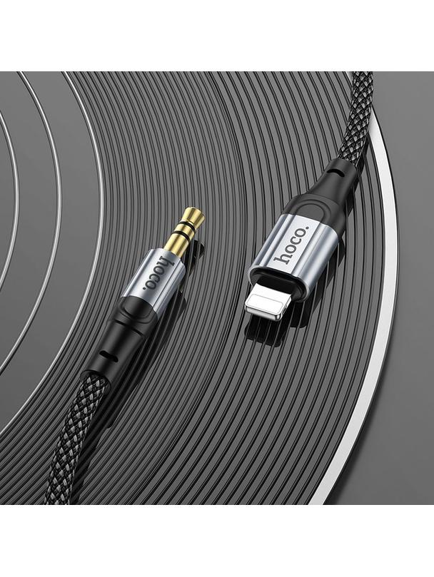 Kabel AUX Lightning do Jack 3,5 mm Hoco 1 m UPA26 czarny