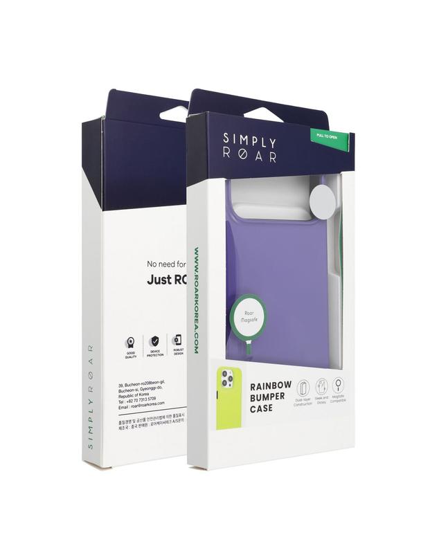 ROAR futerał RAINBOW BUMPER kompatybilny z MagSafe do IPHONE 15 Pro fioletowy