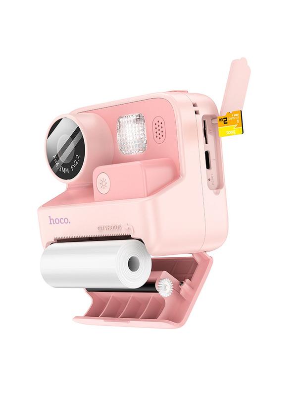 Aparat cyfrowy dla dzieci z drukarką Hoco 1MP 2,0" HD Ready DV200 różowy