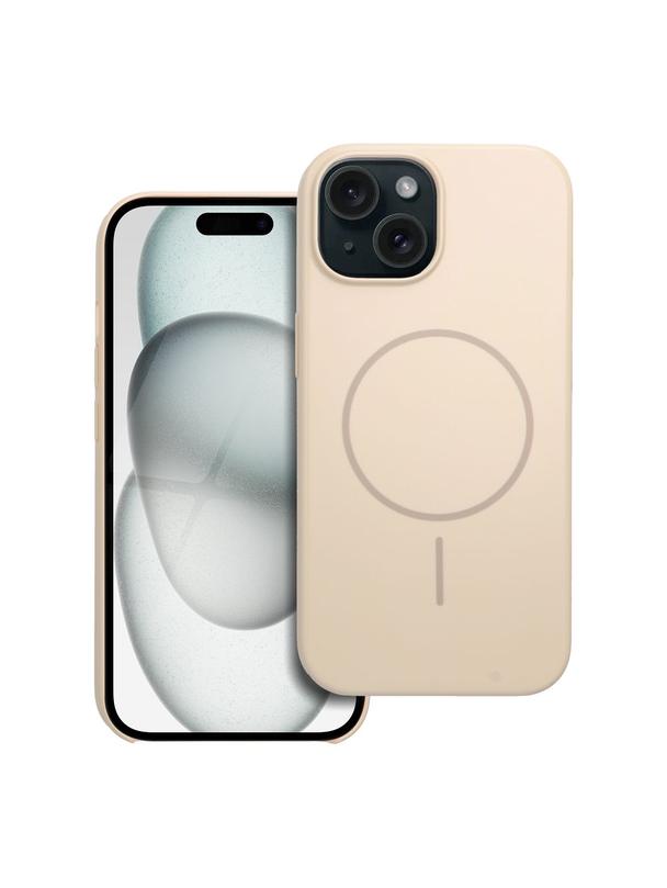 Glossy Mag Cover kompatybilny z MagSafe pasuje do IPHONE 15 biały