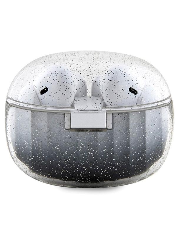 GUESS słuchawki bezprzewodowe bluetooth TWS + stacja dokująca GUTWSHDGKEEK (Glitter gradient) czarne