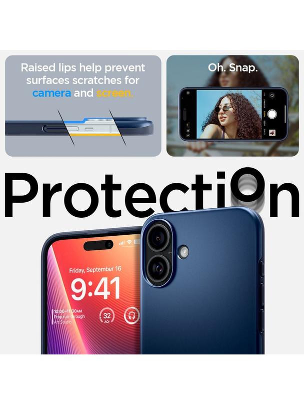 SPIGEN futerał THIN FIT MAG kompatybilny z MagSafe do IPHONE 16 navy blue