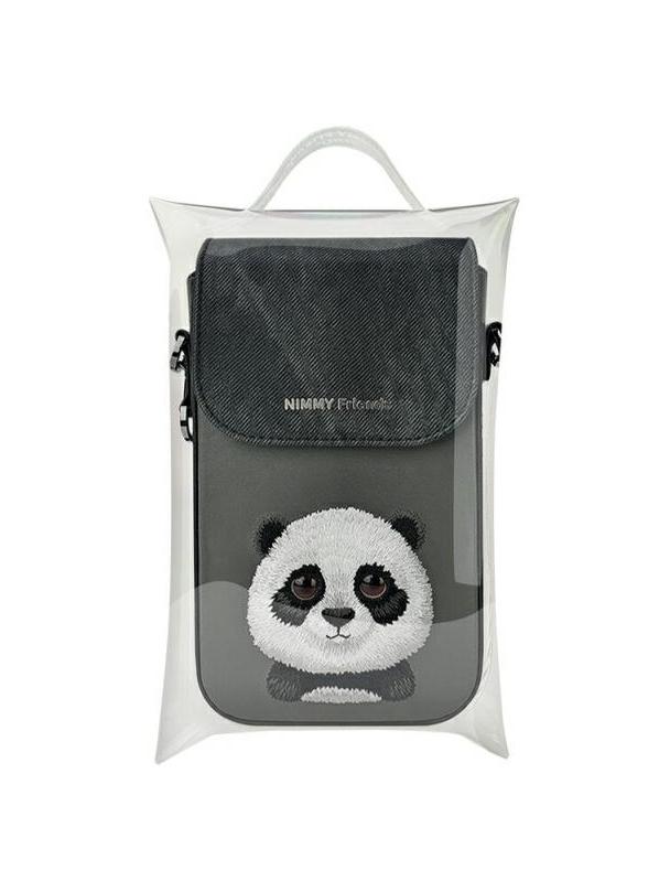 NIMMY torebka na telefon BIG EYED PET 2.0 Panda czarna