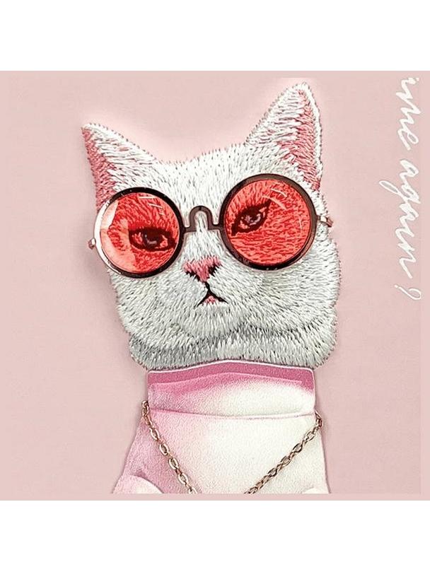 NIMMY futerał GLASSES COOL CAT do IPHONE 15 różowy