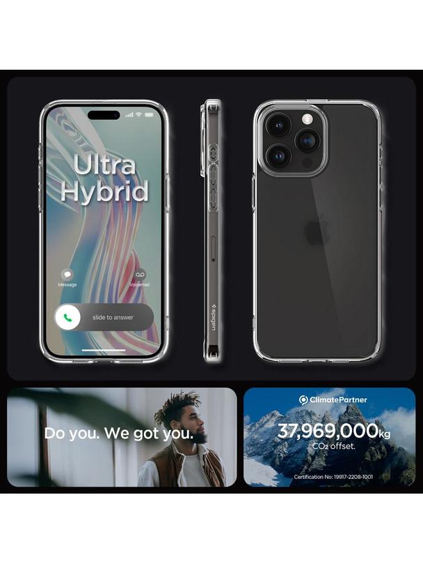 SPIGEN futerał ULTRA HYBRID do IPHONE 15 Pro frost clear