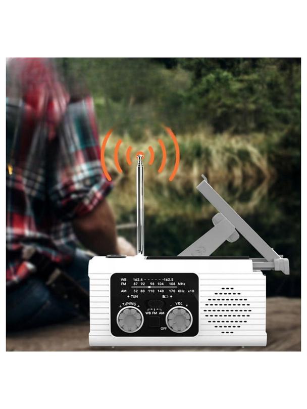 PRISTAR radio FM z latarką 4000 mAh YX318 szare