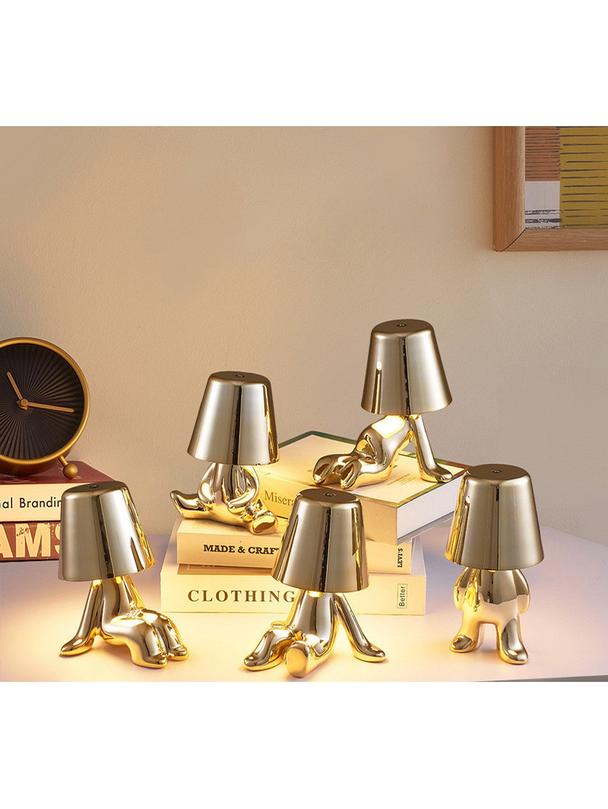 Lampka nocna GOLD MAN Art Deco stojący (wzór 1) MLTL