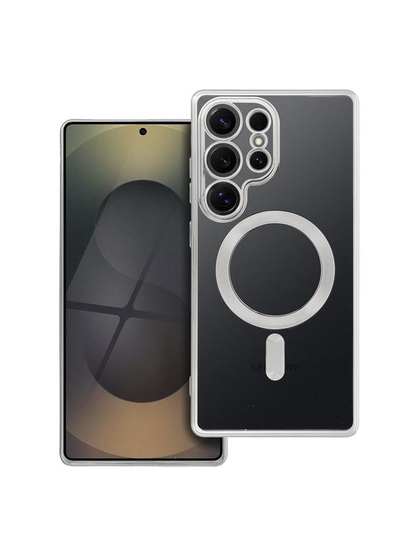 Futerał ELECTRO MAG COVER kompatybilny z MagSafe do SAMSUNG S25 Ultra srebrny
