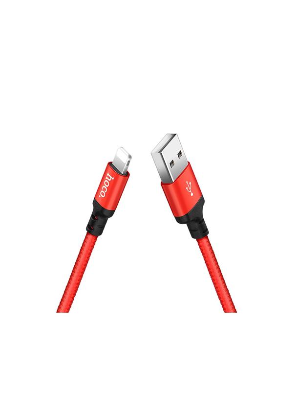 Kabel USB A do Lightning Hoco 1 m X14 czerwono czarny