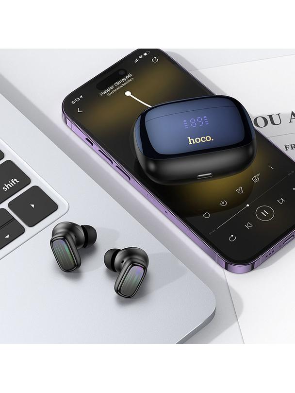 Słuchawki bezprzewodowe douszne Hoco TWS ANC + ENC EQ20 czarne