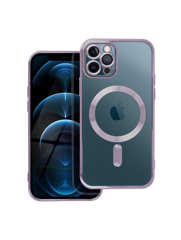 Futerał ELECTRO MAG COVER kompatybilny z MagSafe do IPHONE 12 Pro fioletowy