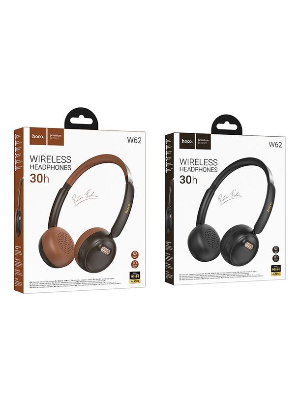Słuchawki bezprzewodowe nauszne Hoco W62 brązowe