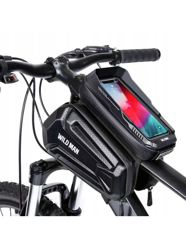 WILDMAN sakwa rowerowa na ramę na zamek 1,2L (4" - 7") MS66 czarna