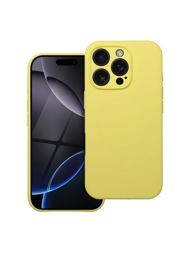 Futerał SILICONE 2mm do IPHONE 15 kompatybilny z MagSafe żółty