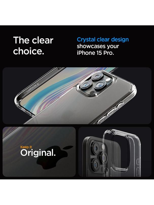 SPIGEN futerał ULTRA HYBRID do IPHONE 15 Pro frost clear
