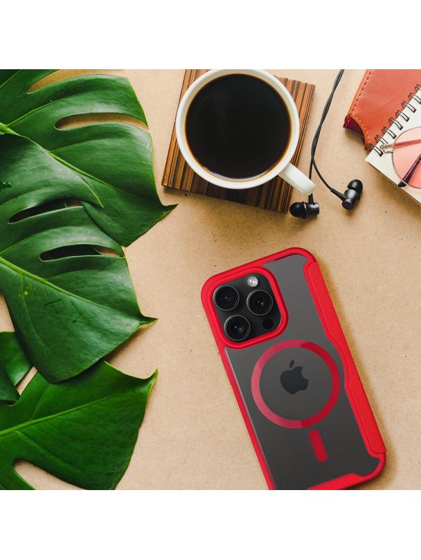 Kabura SMART MAG kompatybilna z MagSafe do IPHONE 16 Pro czerwona