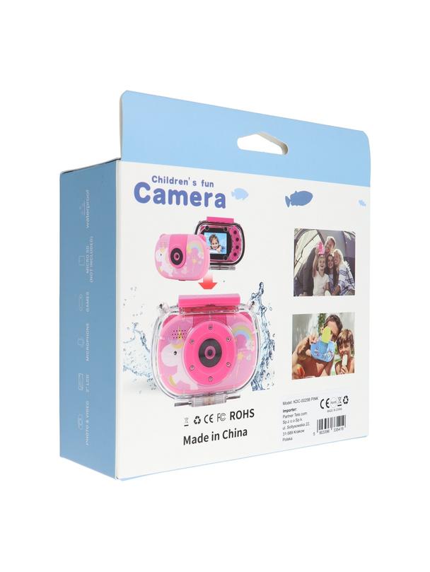 Wodoodporny aparat cyfrowy dla dzieci z ekranem 2" 1080P / 30fps KDC-0025B różowy