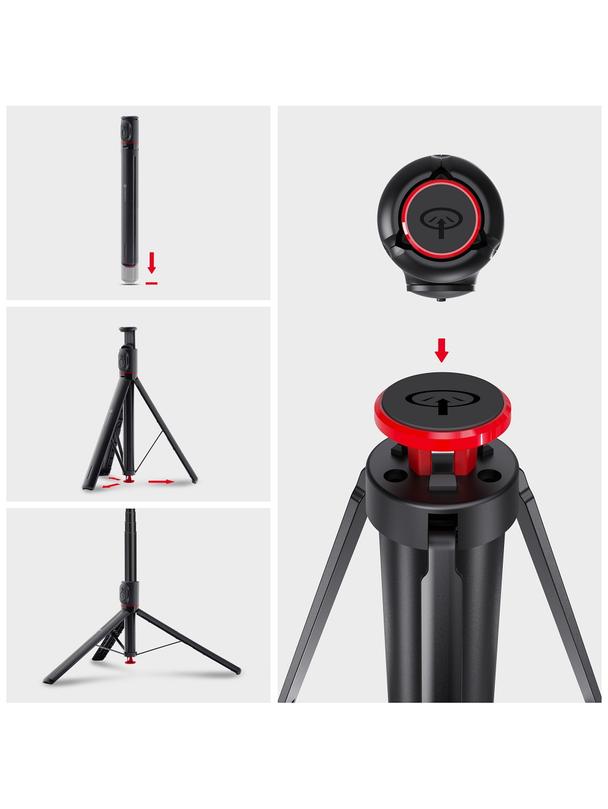Selfie stick Forcell F-Grip F170XL tripod automatyczny z pilotem bezprzewodowym czarny