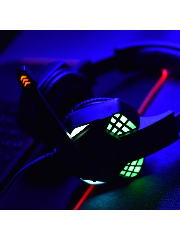 Słuchawki przewodowe nauszne Jack 3,5 mm / USB A Art gamingowe z mikrofonem G11 czarne