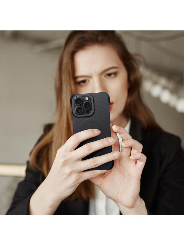 Silicone Zephyr Mag Cover kompatybilny z MagSafe do IPHONE 14 PRO czarny
