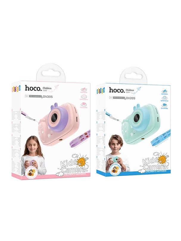Aparat cyfrowy dla dzieci z funkcją selfie Hoco 1MP 2,0" HD Ready DV205 niebieski