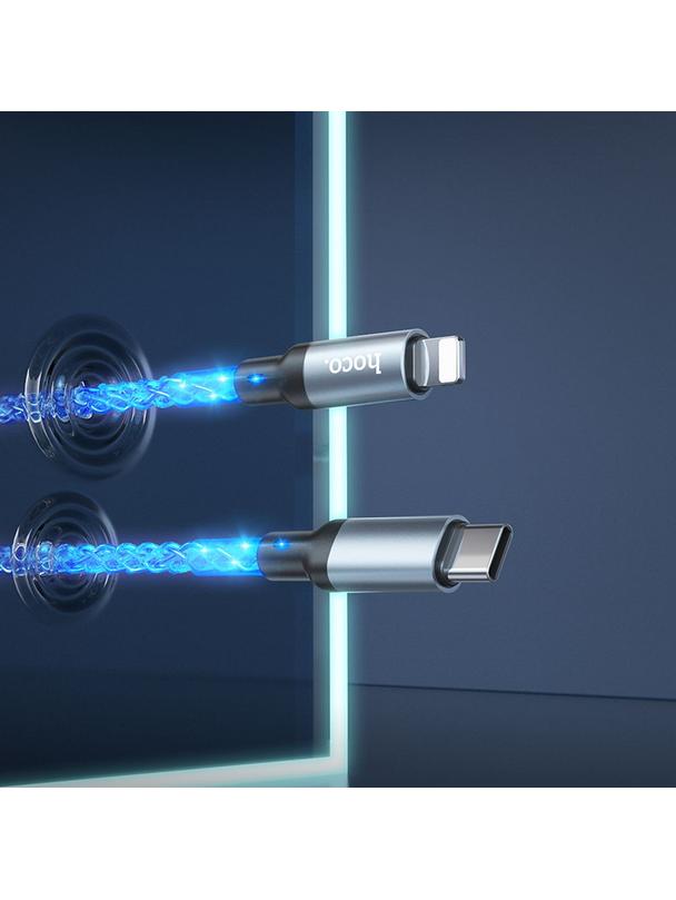 Kabel USB C do Lightning Hoco PD 20W 1 m U112 szary