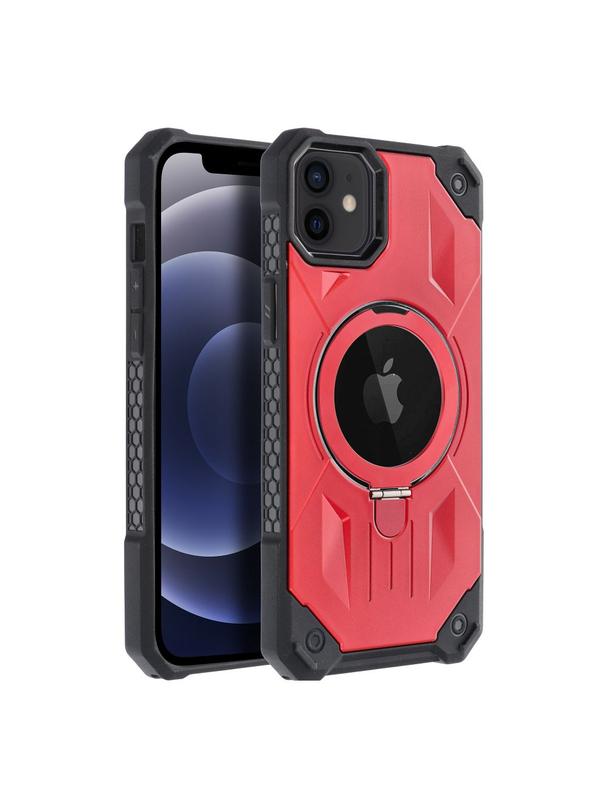Futerał ARMOR MAG COVER kompatybilny z MagSafe do IPHONE 12 / 12 Pro czerwony