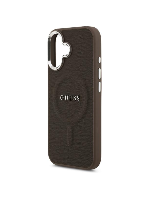 GUESS futerał do IPHONE 17 kompatybilny z MagSafe GUHMP17SPSAREGSW (PU W/ Classic Logo) brązowy