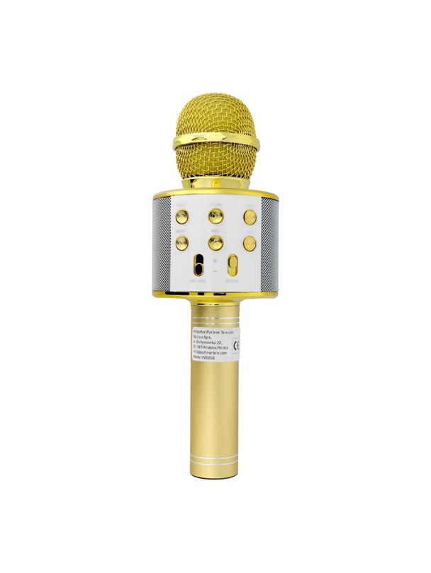 Mikrofon multimedialny karaoke CR58S HQ złoty
