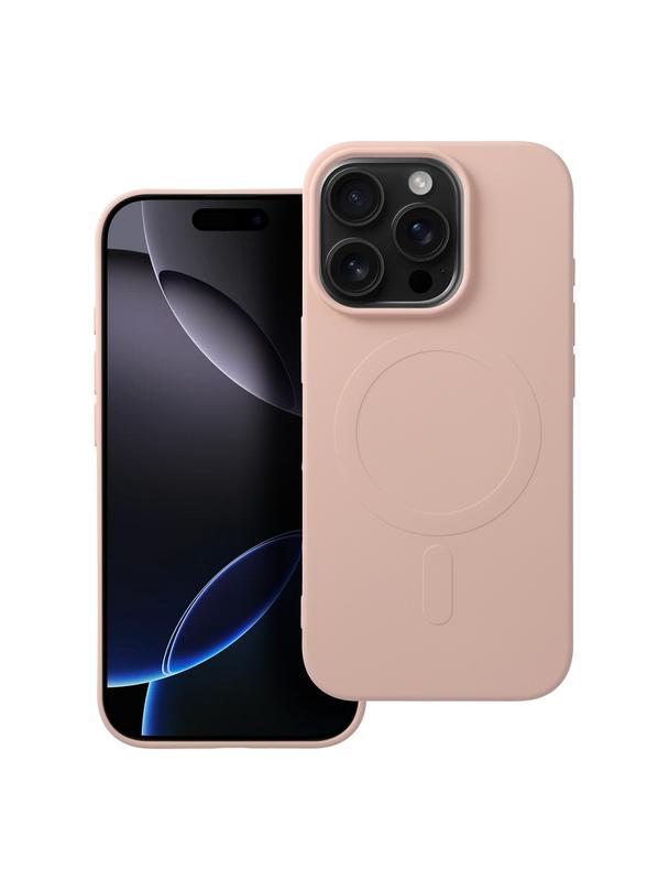 Futerał SILICONE MAG COVER (big hole) kompatybilny z MagSafe do IPHONE 16 Pro różowy