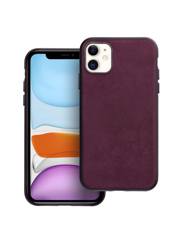 Futerał WOVEN MAG COVER kompatybilny z MagSafe do IPHONE 11 burgundowy