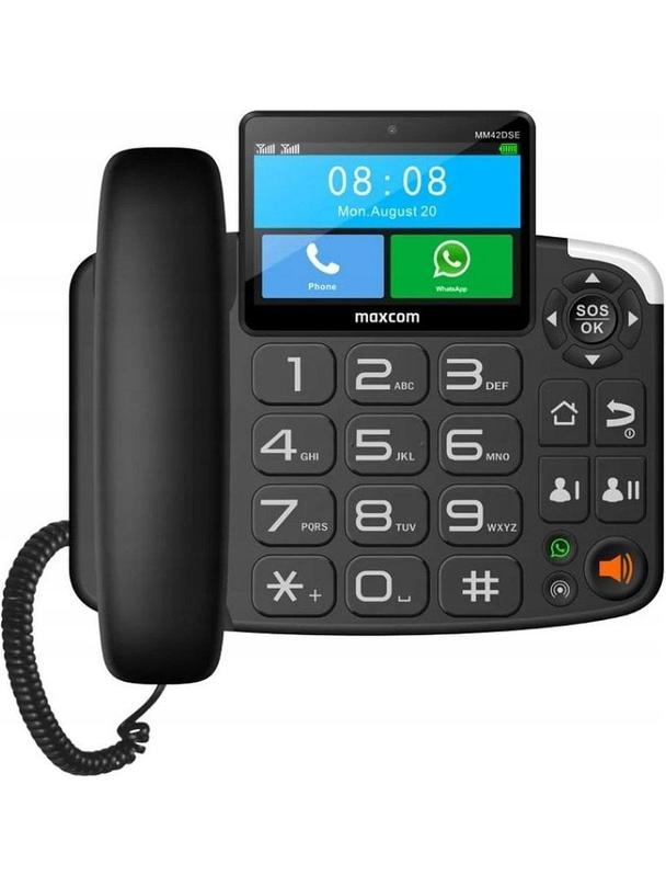 MAXCOM telefon biurkowy na kartę SIM Comfort MM42D czarny