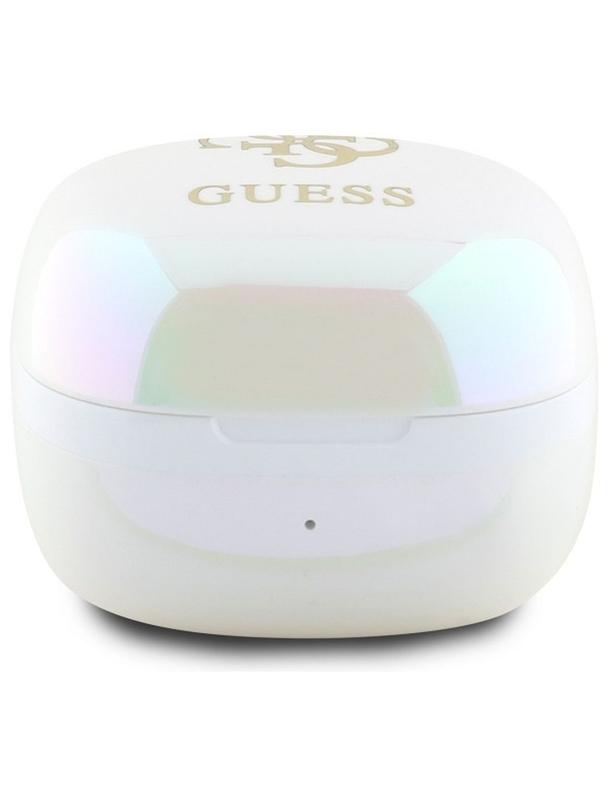 GUESS słuchawki bezprzewodowe bluetooth TWS GUTWSJ144ESH (Mini Iridescent 4G Printed Logo) białe