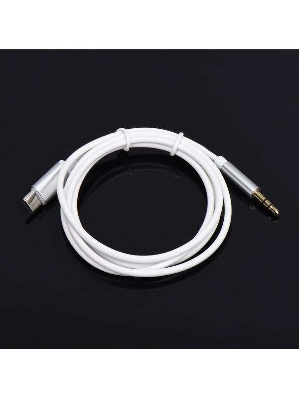 Kabel AUX Typ C (męski) do Jack 3,5 mm (męski) biały